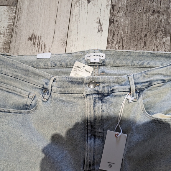 Good American‎ Good Legs Crop Long Fray Hem Jeans NWT 22 - Picture 4 of 7